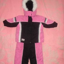 Теплый детский комбинезон с курточкой