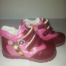 Детские демисезонные кожаные ботиночки на девочку размеры 22-24; 26; 27