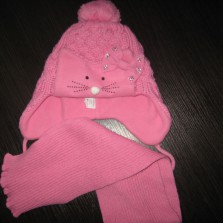 Зимняя шапочка на девочку