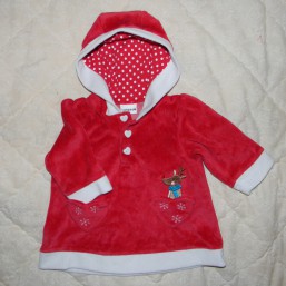 Ladybird Платье красное, велюровое с капюшоном.