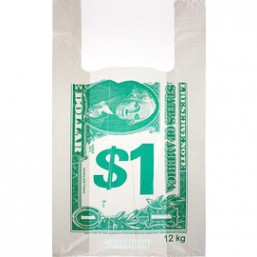 Пакет майка Доллар (260+65×2)×450 мм 8 мкм 250шт