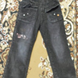 вельветовые штаны теплые 98-110