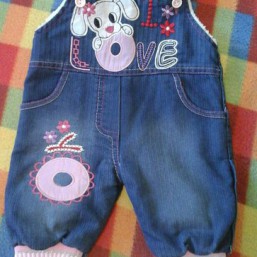 джинсовый комбинезон на махре