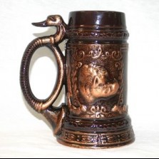 Оригинальная пивная кружка под бронзу