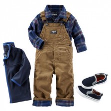 Комбинезон на фланели OshKosh для мальчиков 
