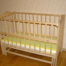 Детская кроватка из натурального дерева бук+матрасик двухстронний,кокос,5 слоев