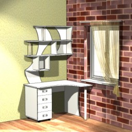 Стол угловой с полкой в наличии