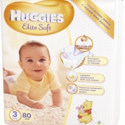 Подгузники Huggies Elite Soft 3 Mega 80 шт