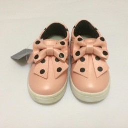 детские мокасины  туфли розовые в горошек для девочки