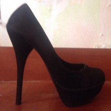 замшевые туфли на высоком каблуке