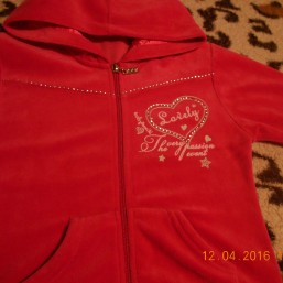 велюровый спортивный костюм 5-6лет для девочки