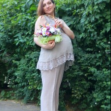 льняной костюм для беременной