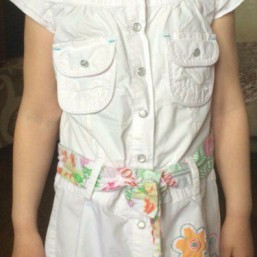 Летнее платье-сарафан из хлопка на девочку 
