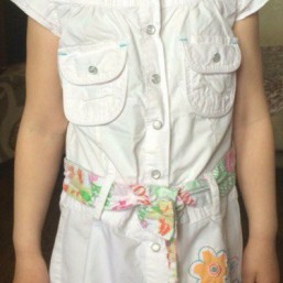 Летнее платье-сарафан из хлопка на девочку 