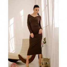 Платье шоколадного цвета,размер универсал 42-46