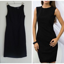 Элегантное платье-футляр с молнией сзади papaya