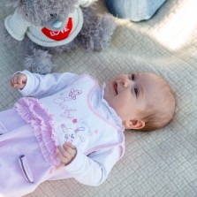 Теплые велюровые ползунки - примерно 62 размер