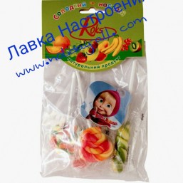 Леденцы на палочке Фигурное ассорти, пакет с магнитом ( Маша )