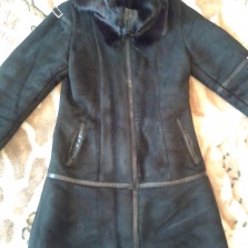 Дубленка с меховым воротом