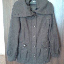 Кашемировое полу пальто коричневое 