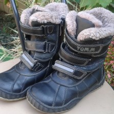 Детские сапоги на мальчика с натуральным мехом (овчина-цигейка)