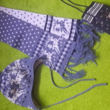 Зимняя шапка+шарф 