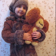 Натуральная дубленка для девочки 3-5 лет