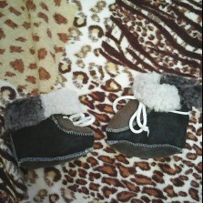 Кожаные пинетки, вязаные пинетки, вязаные носки, носочки на 1-1,5 года