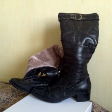 Кожаные сапоги