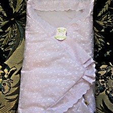 Конверт для новорожденных новый белый универсальный с кружевом 