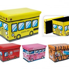 Пуф складной для игрушек Bus