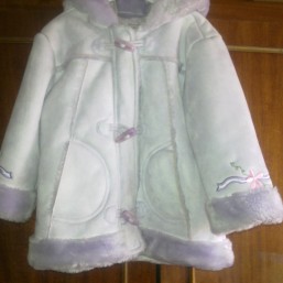 Дубленка искусственная, шапка, вещи для девочки 1,5-2,5года