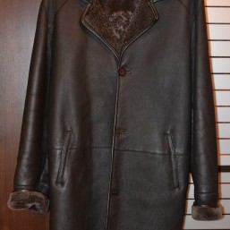 Мужская натуральная дубленка, р.50