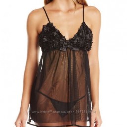 Комплект FLORA by FLORA   с 3D цветами и трусиками бикини.             Размер   М.     -   США. 