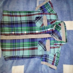 Рубашка летняя, комбинированная.