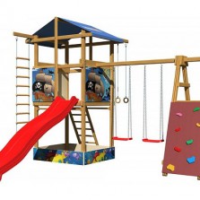 Funny Kids classic детская игровая площадка, комплекс: горка, качели, песочница. 