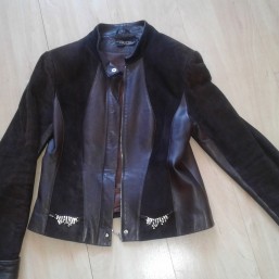 Кожаный модный пиджак  (куртка)