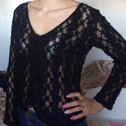 Гипюровая кружевная блузка кофта 52 размер 