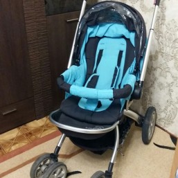 детская коляска 2 в 1 с люлькой, дождивиком и чехлом