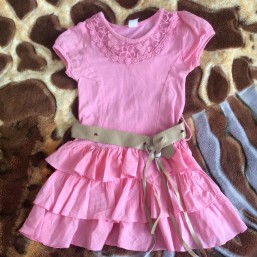 Красивое платье 110-116 ( хлопок)