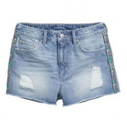 Новые шорты с орнаментом по бокам H&M оригинал высокая посадка