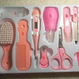 Детский маникюрный набор. Ножницы, градусник, соплеотсос, пинцет, опт