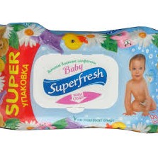 Салфетки влажные Super Fresh 120 штук 