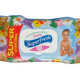 Салфетки влажные Super Fresh 120 штук 