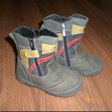 зимние сапожки из натуральной кожи (нубука) 24 размера