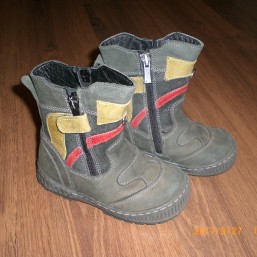 зимние сапожки из натуральной кожи (нубука) 24 размера