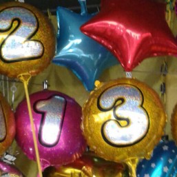 Цифра на круглом шарике от 1 до 5