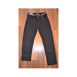 Утепленные, черные, коттоновые брюки на флисе