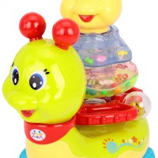 Игрушка улитка пирамида на батарейках 