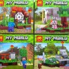 Конструктор майнкрафт my world, игрушки и конструкторы майнкрафт 4 вида, 8 штук в коробке.